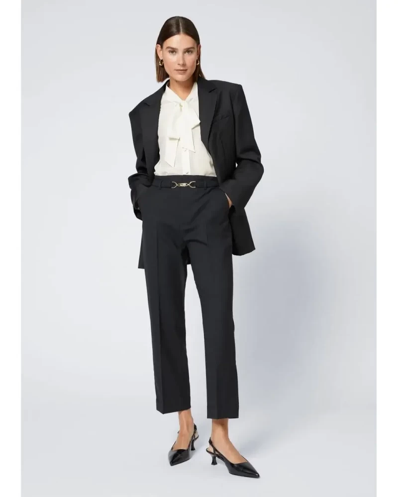 & Other Stories Belted High Waist Cropped trousers