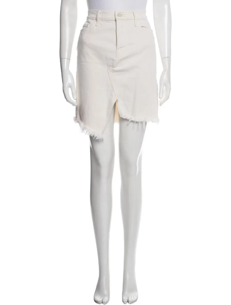 Mother white mini denim skirt