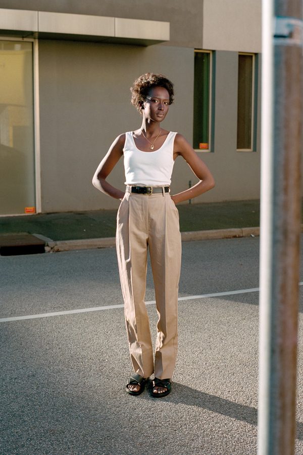 Caves Collect Kate Tan Cotton Pant