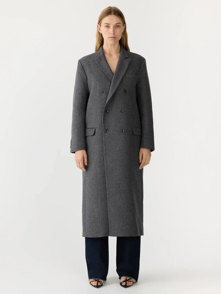 Bassike grey long coat