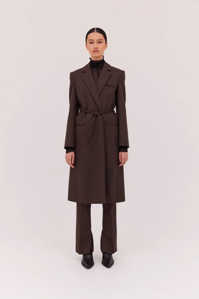 Bianca Spender brown coat