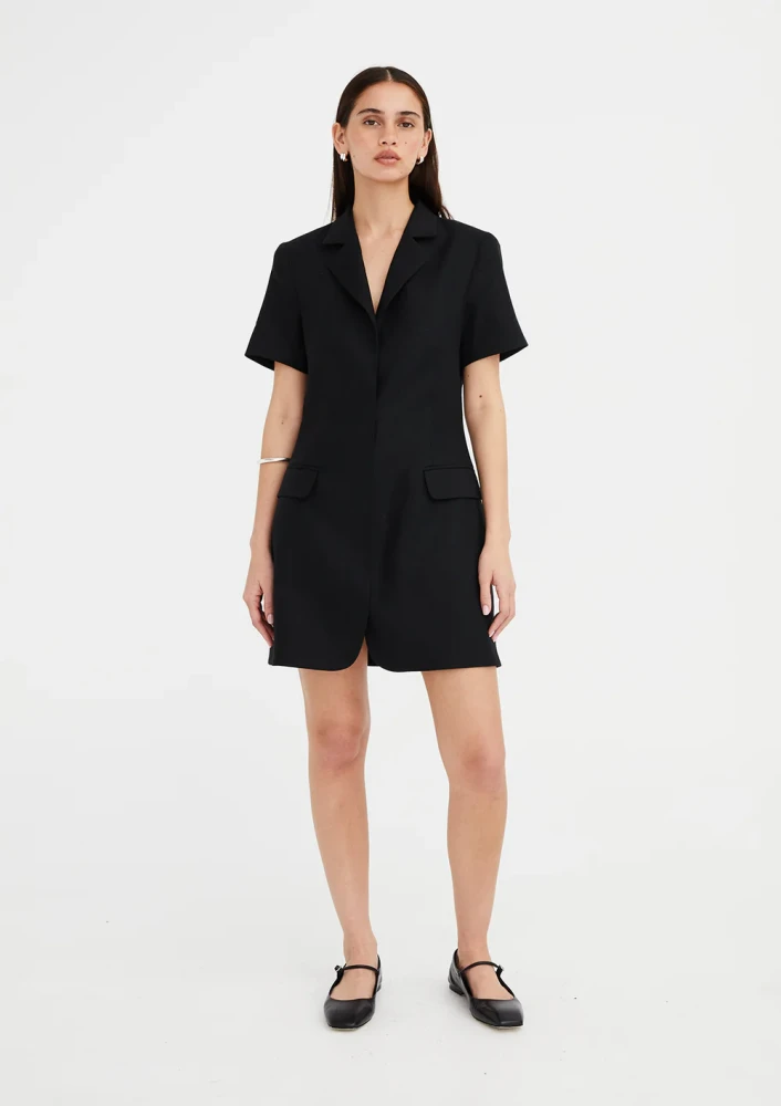 Jillian Boustred black blazer dress