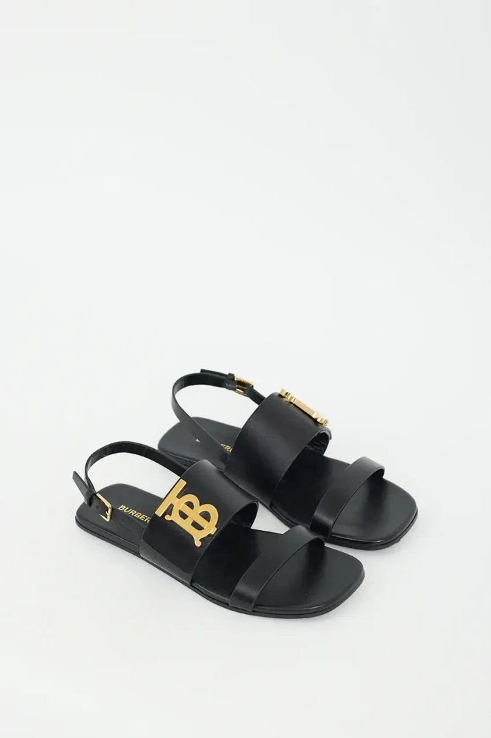 Burberry black sandals