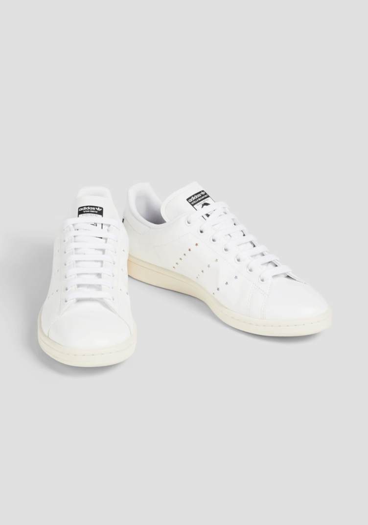 Adidas by stella mccartney perforated faux leather trainers