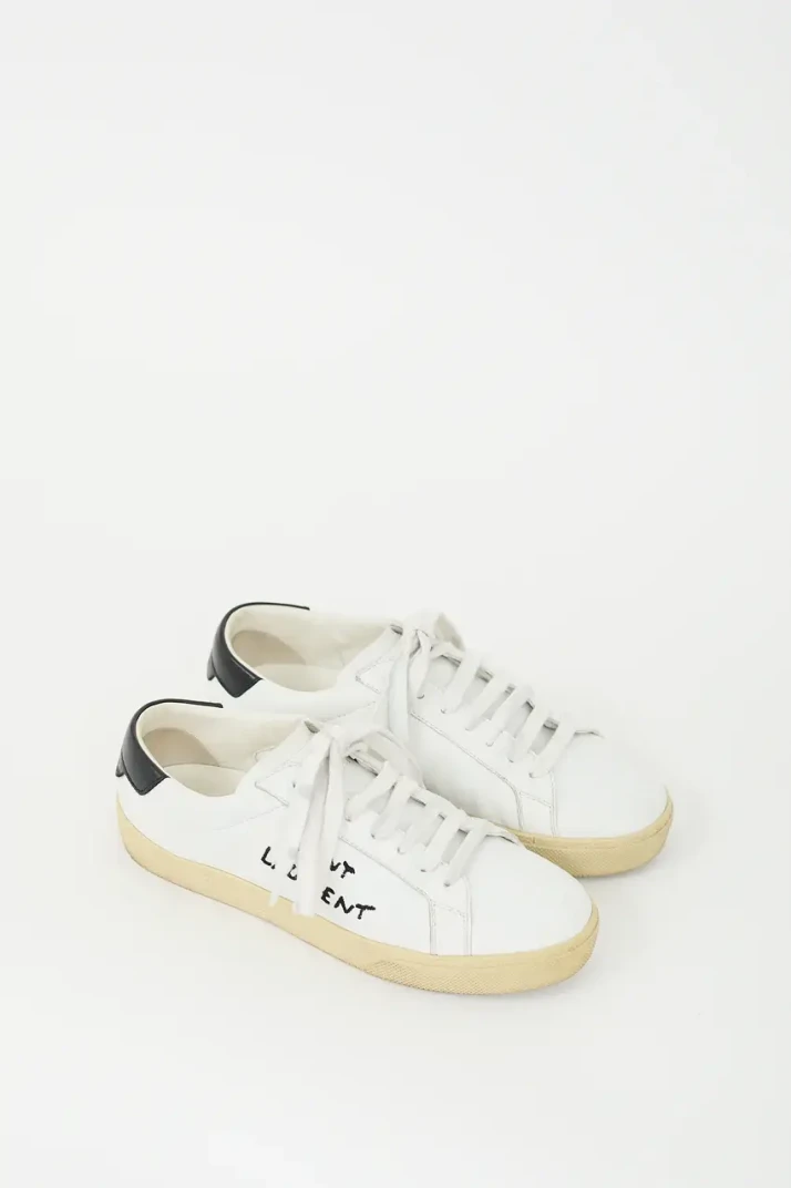 Saint Laurent white leather court classic sneaker