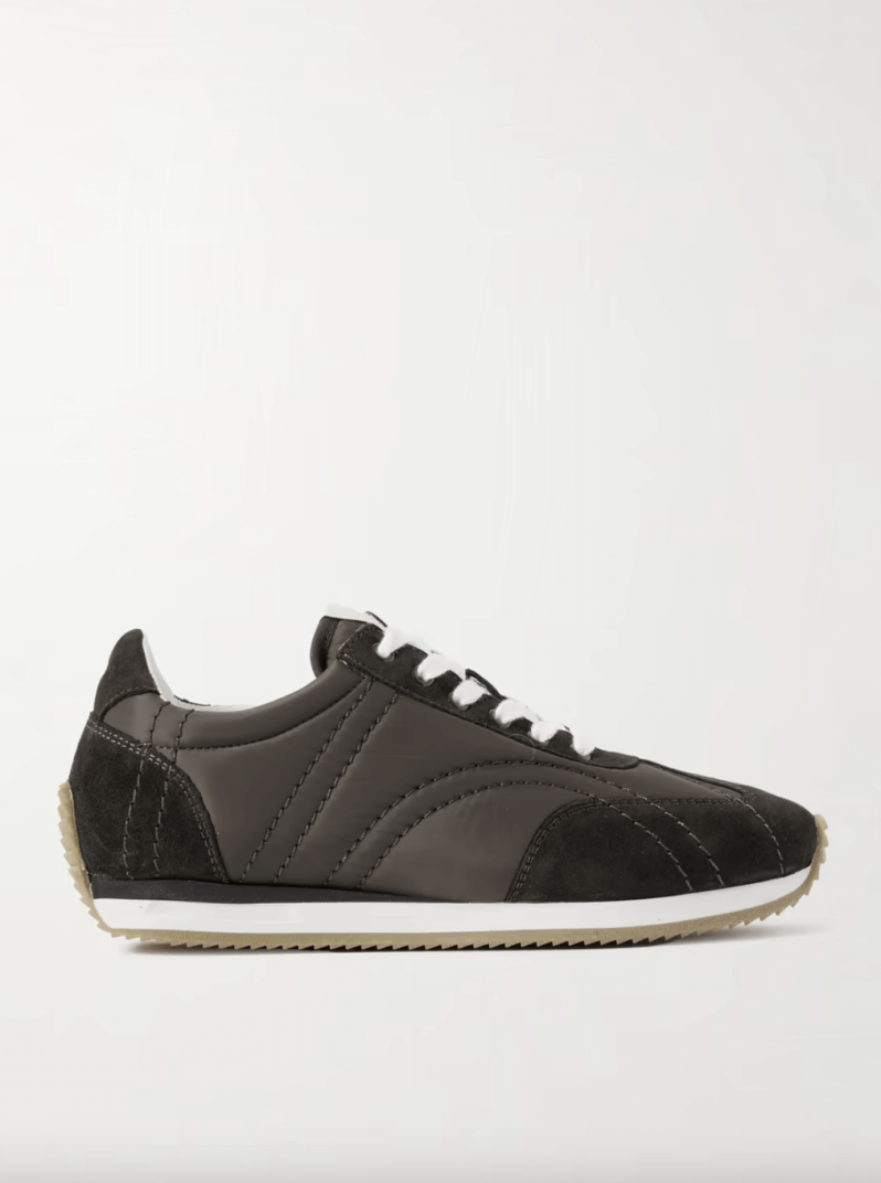 Toteme the sport suede and shell trainers