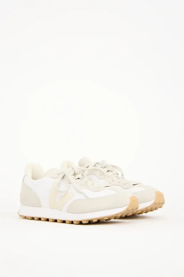 Veja white and grey mesh rio branco trainers