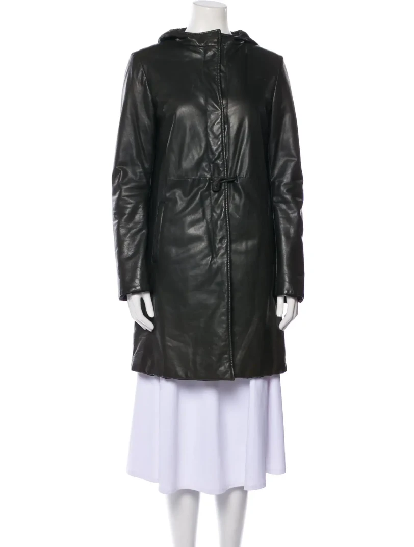 Jil Sander leather parka jacket