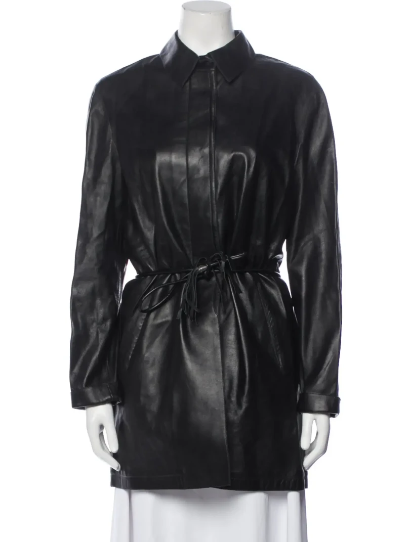 Les Copains leather trench coat