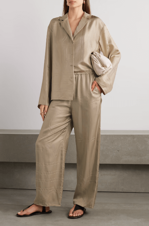 one of fall '23's biggest trends: silk pants ❣️ . . . silk pants