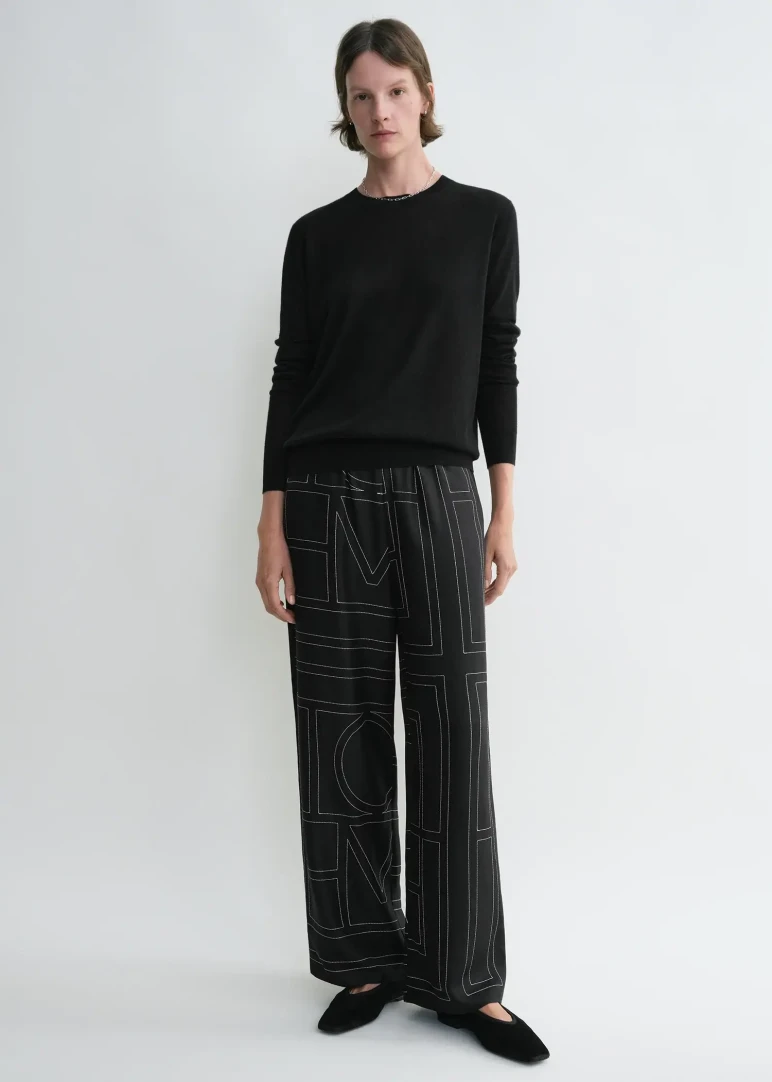 Toteme monogram silk pants