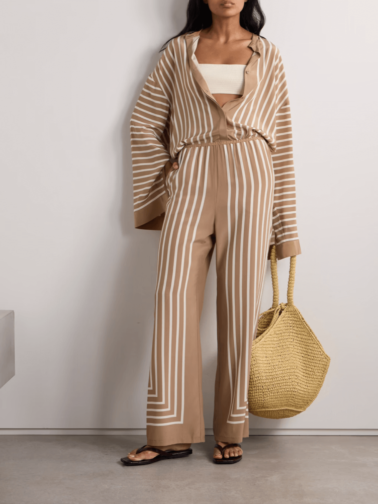 Toteme striped silk pant