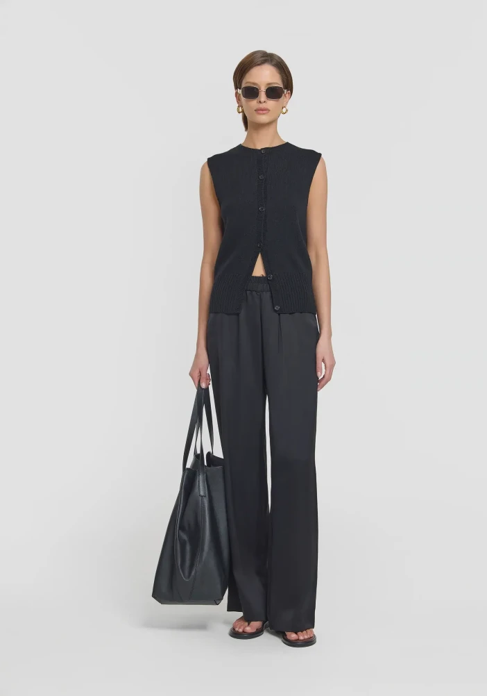 Viktoria & Woods black silk pilot pant