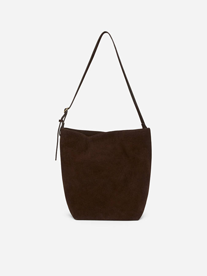 Arket brown suede tote bag