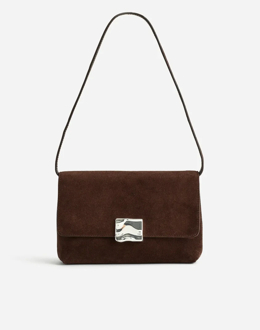 Madewell x Agmes brown Suede lennox bag