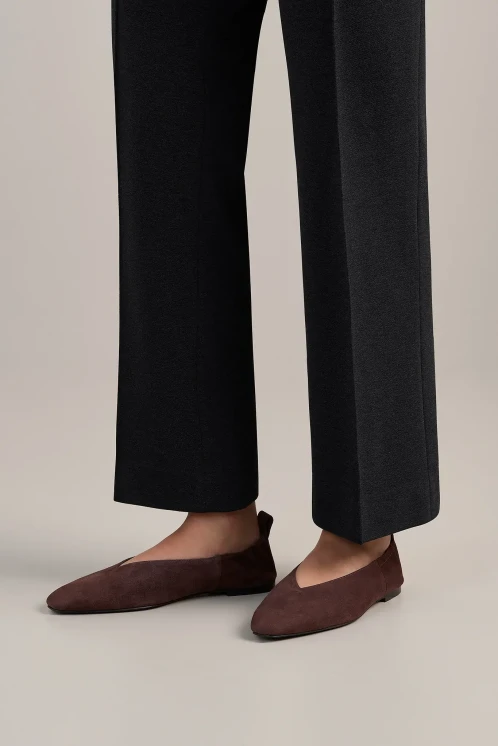 A. Emery suede flats