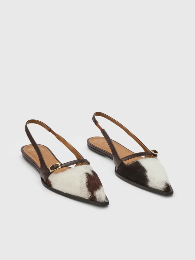 ATP Atelier Cortina cow pring slingbacks flats