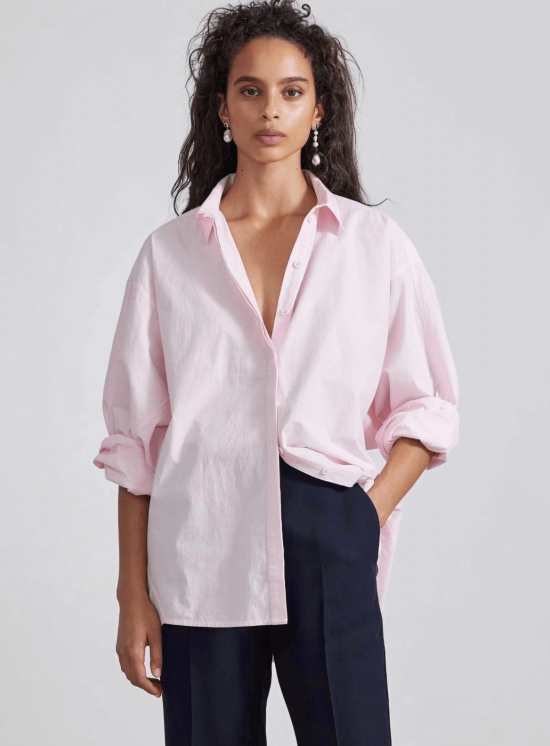 Apiece Apart pink button shirt