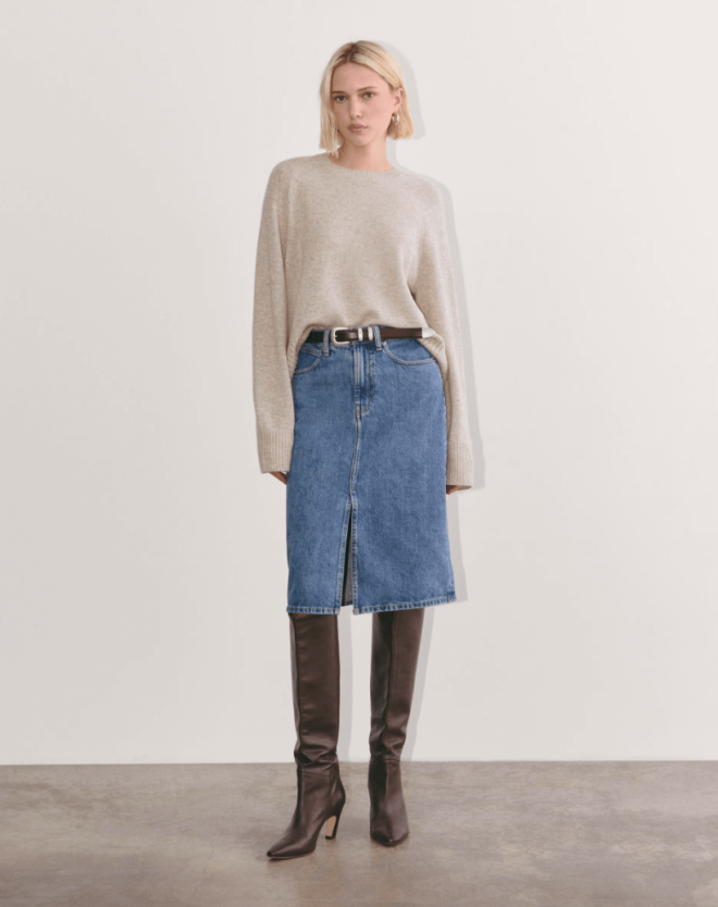 Everlane The Banana knee high boots dark brown