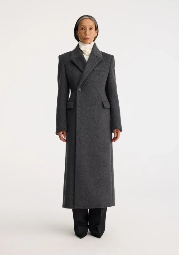 Rohe grey long fitted coat