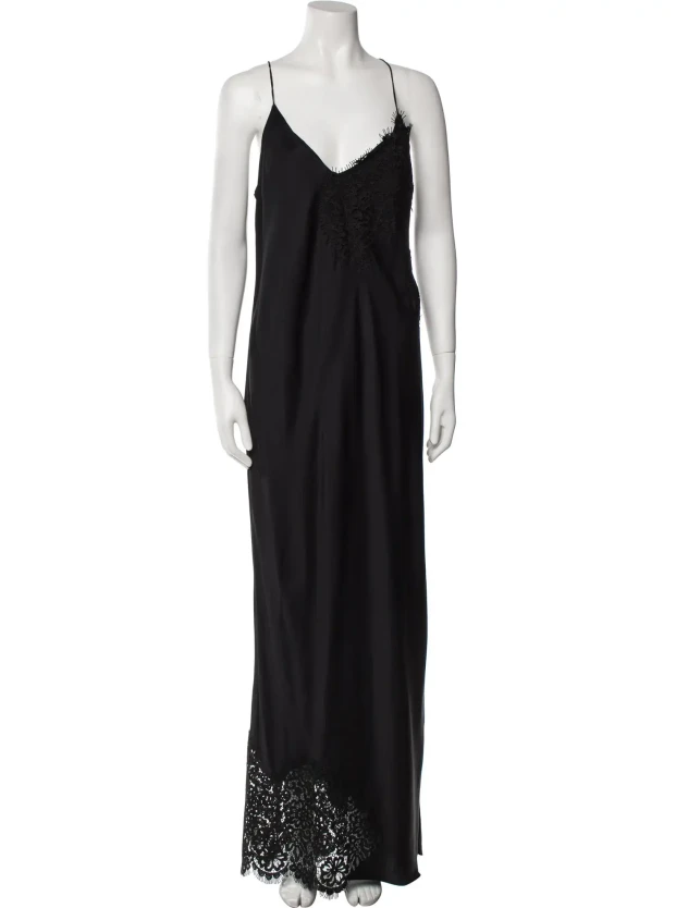 Rohe black silk maxi dress