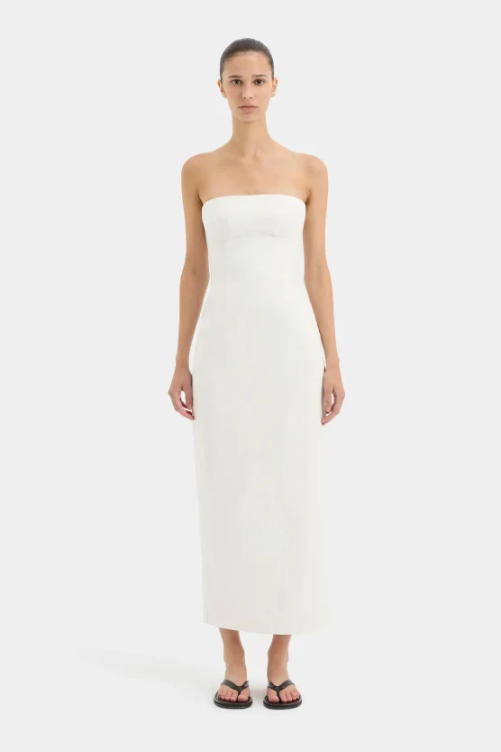 SIR Evalita white Column dress