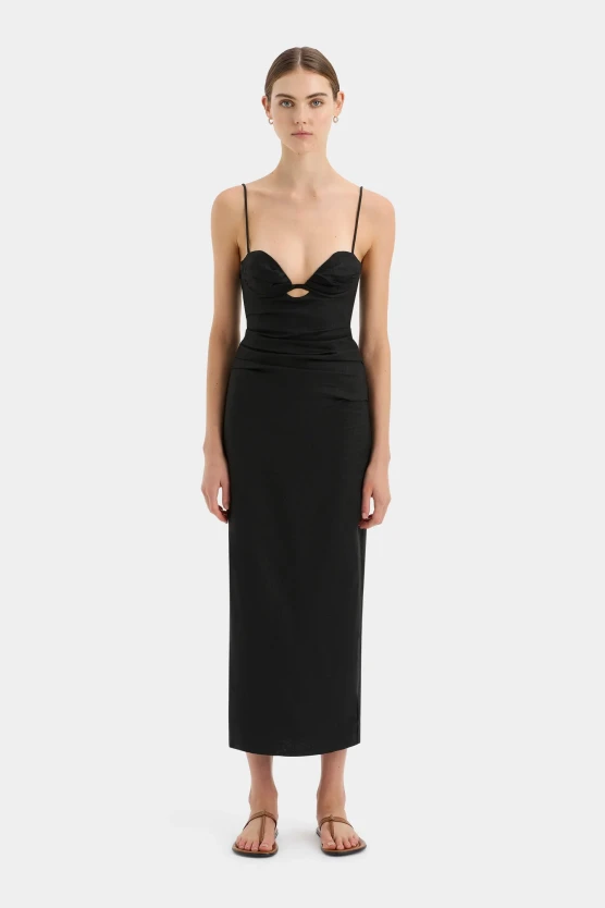 SIR Noemi balconette midi dress