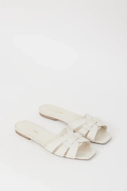 Saint Laurent white sandals