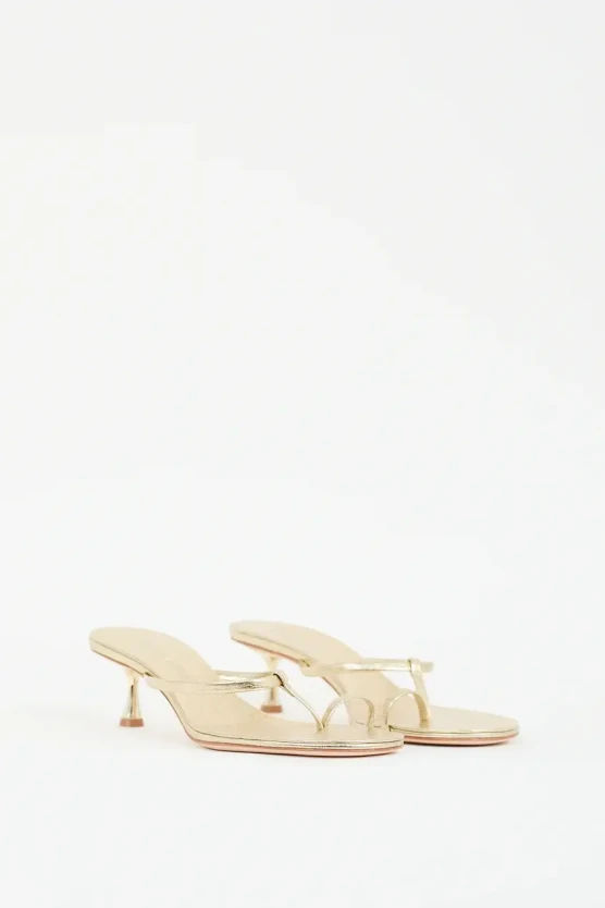 Studio Amelia gold leather sandals