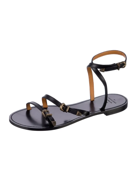 Sezane leather gladiator sandals 
