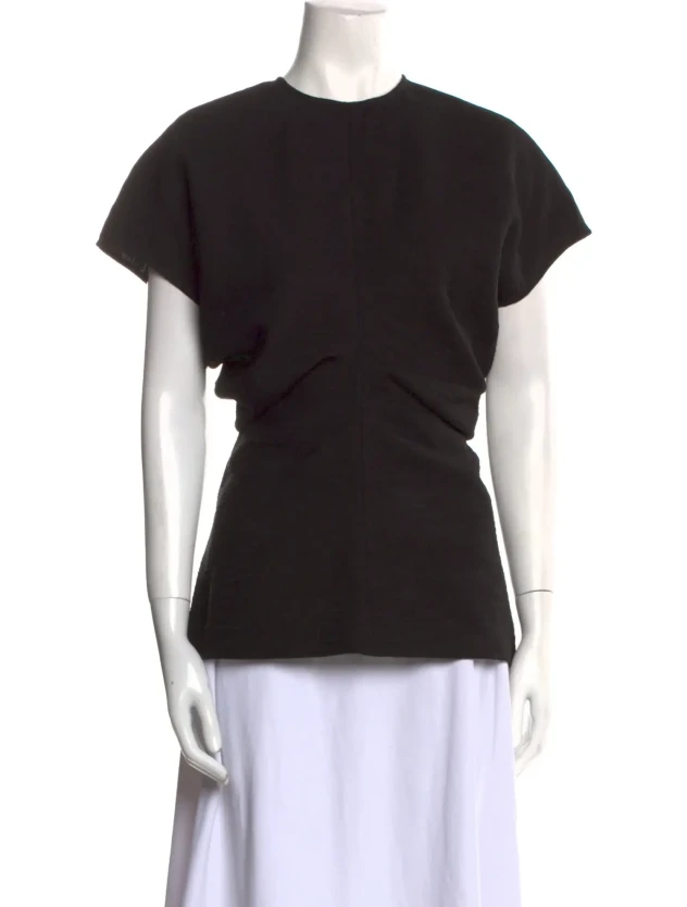 Toteme black crew neck  short sleeve top