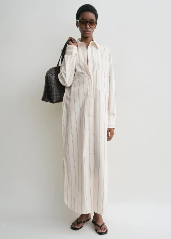 toteme striped shirt dress