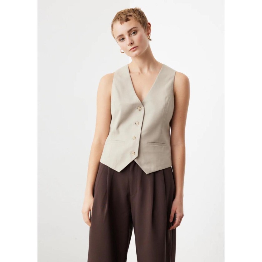 Incu beige sadie vest top